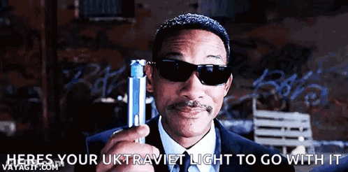 Man Sunglasses Holding Lighter Saying Heres Uktraviet Light GIF