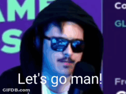 Man Sunglasses Hooded Jacket Says Let's Go Man GIF