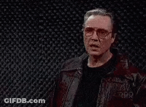 Man Sunglasses Leather Jacket Says I Got Fever GIF