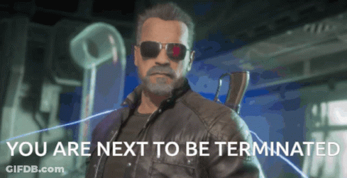 Man Sunglasses Leather Jacket You Are Next To Be Terminated GIF