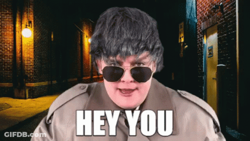 Man Sunglasses Trench Coat Saying Hey You GIF