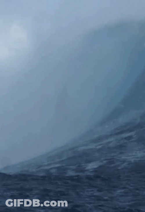Man Surfing On Ocean Waves GIF