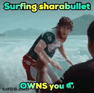 Man Surfing Surfing Sharabullet Owns You It GIF