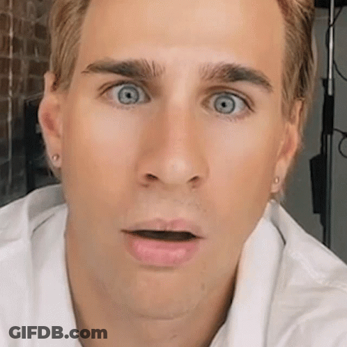 Man Surprised Close Up GIF