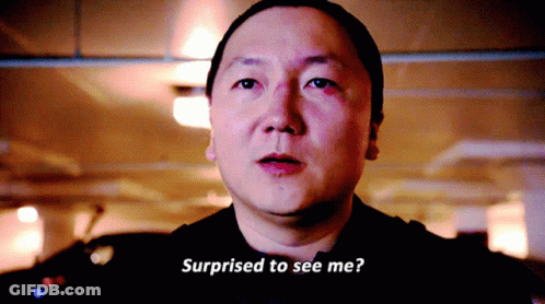Man Surprised To See Me In Front Of Dark Background GIF