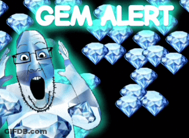 Man Surrounded By Diamonds Gem Alert GIF