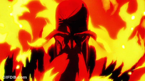 Man Surrounded By Fire GIF