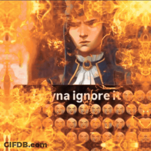 Man Surrounded By Flames Saying Y Na Ignore It GIF