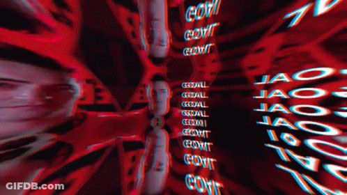 Man Surrounded By Red Background Saying Goat GIF