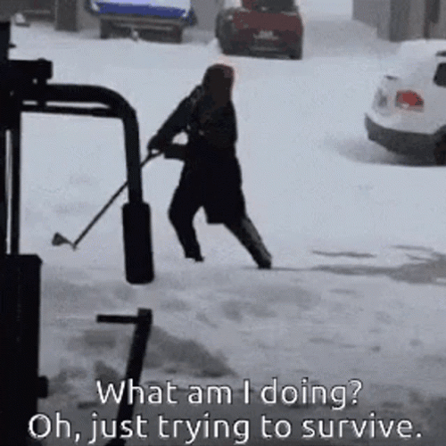 Man Surviving Slippering GIF