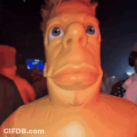 Man Sweating Looking At Camera With Greenland GIF