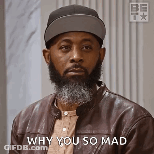 Man Sweating Saying Are You Mad At Me GIF