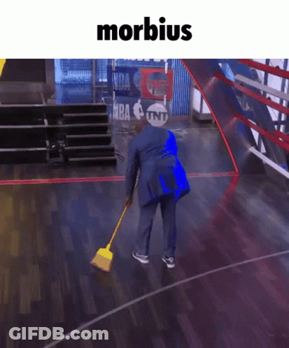 Man Sweeping Basketball Court Morbidus GIF