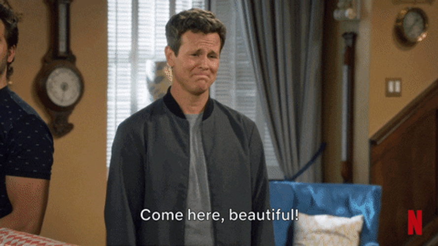Man Swerve When Woman Wants Hug GIF
