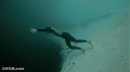 Man Swimming In Ocean GIF