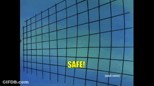 Man Swimming In Pool Saying Safe GIF