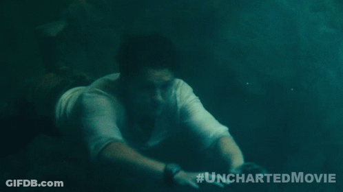 Man Swimming #UncharteredMovie GIF