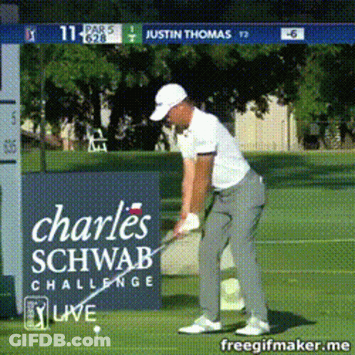 Man Swinging Golf Club GIF