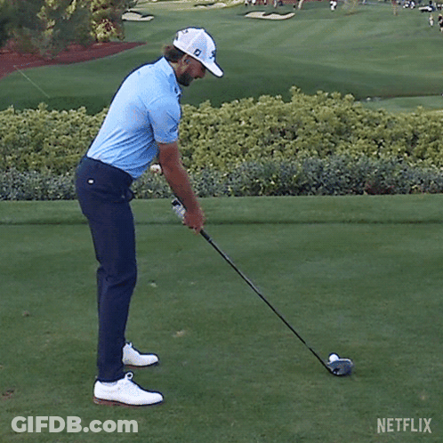 Man Swinging Golf Club GIF
