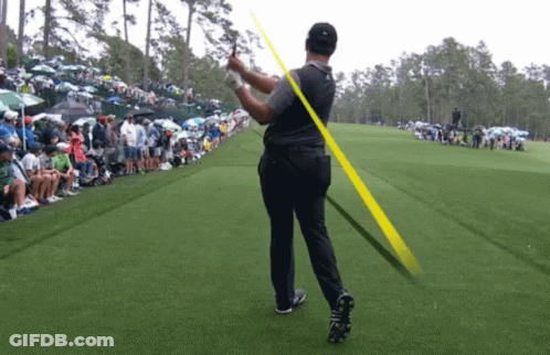 Man Swinging Golf Club GIF