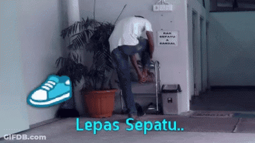 Man Take Off His Bush Shoe GIF