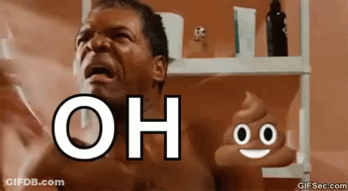 Man Taking Bath With Poop Face GIF