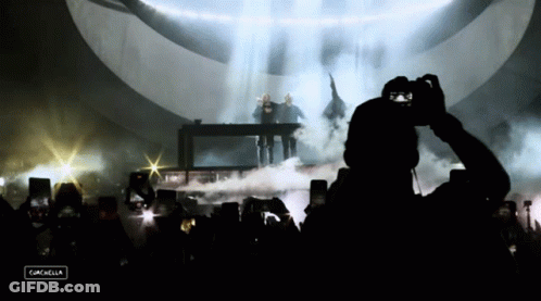 Man Taking Photo At Concert Campbella GIF