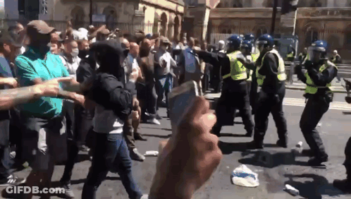 Man Taking Picture Of Crowd GIF