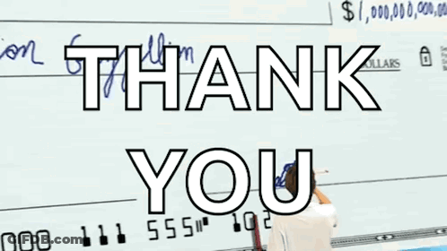 Man Taking Picture Of Thank You Check GIF