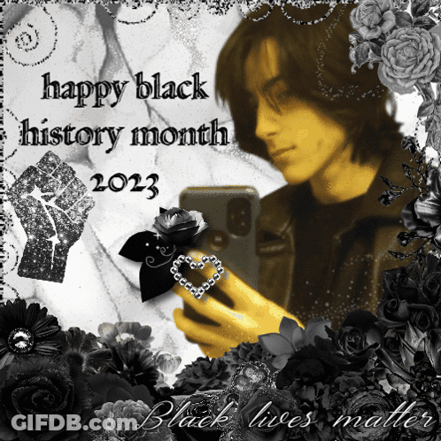Man Taking Selfie Happy Black History Month GIF