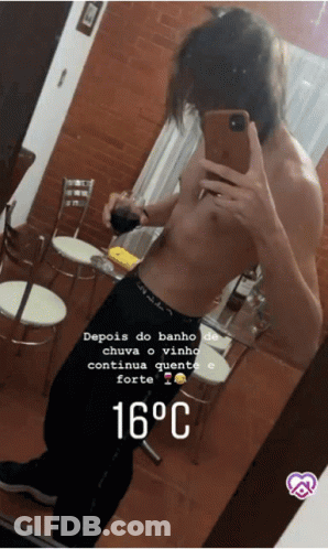 Man Taking Selfie In Mirror At 16 Degrees GIF