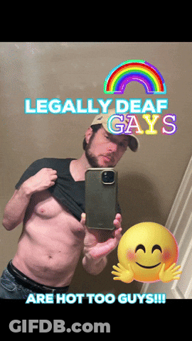 Man Taking Selfie Legally Deaf Gays GIF