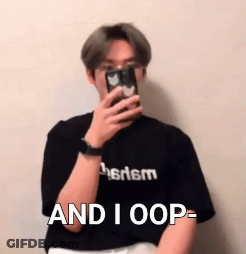 Man Taking Selfie Saying And I Oop GIF