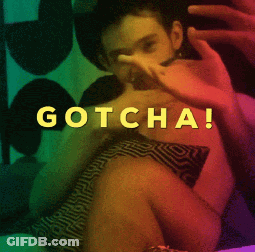 Man Taking Selfie With Gotcha GIF