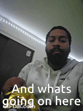 Man Taking Selfie With Whats Going On GIF