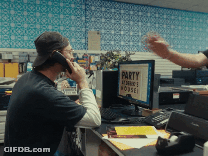 Man Taking The Call And Hang Up The Phone GIF