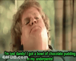 Man Talking About Chocolate Pudding In Underpants GIF