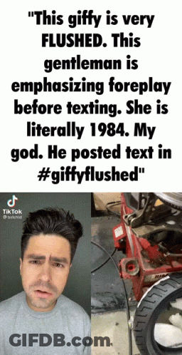 Man Talking About Foreplay Before Texting GIF