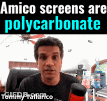 Man Talking Into Microphone Amico Screens Are Polycarbonate GIF