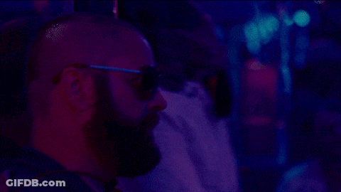 Man Talking Into Microphone, Another Says Helloooo? GIF