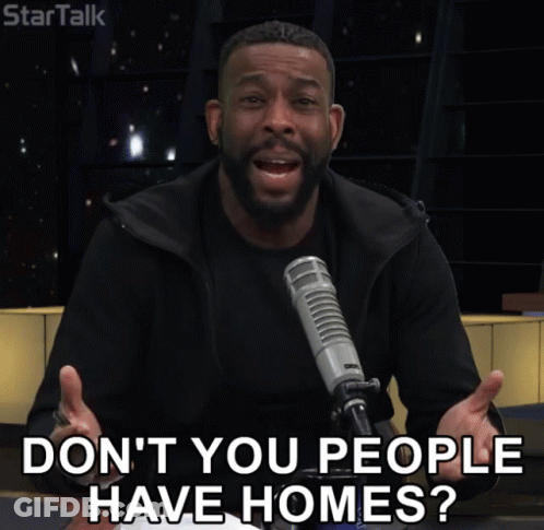 Man Talking Into Microphone Do You Have Homes GIF