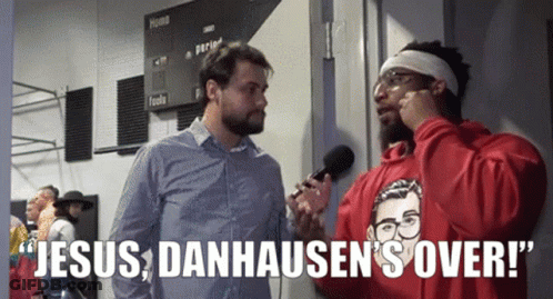 Man Talking Into Microphone Jesus Danhausen Over GIF