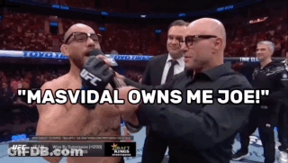 Man Talking Into Microphone Masvidal Owns Me Joe GIF