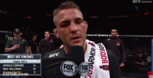 Man Talking Into Microphone Most UFC Finishes GIF