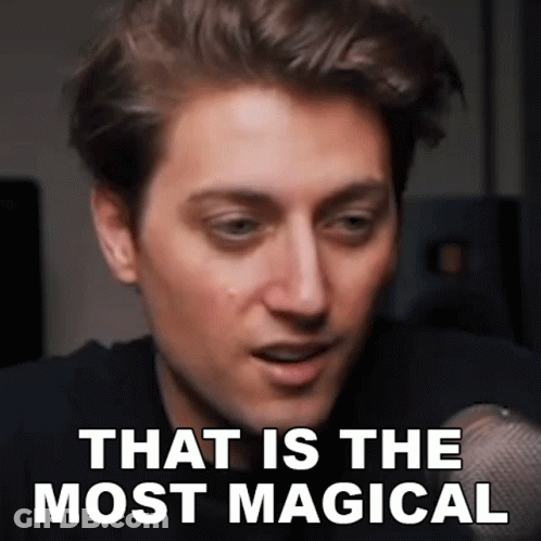 Man Talking Into Microphone Says That Is Most Magical GIF