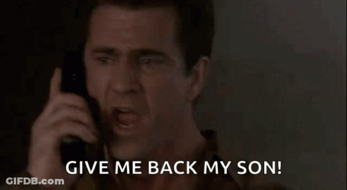 Man Talking On Cell Phone Asking For Son GIF