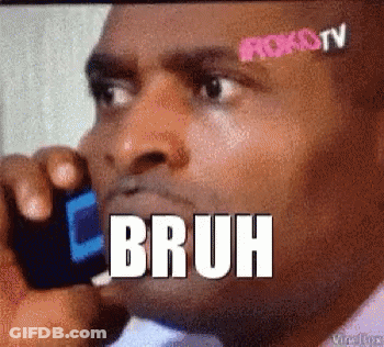 Man Talking On Cell Phone Bruh GIF