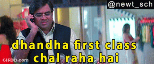 Man Talking On Cell Phone Dhanda First Class GIF