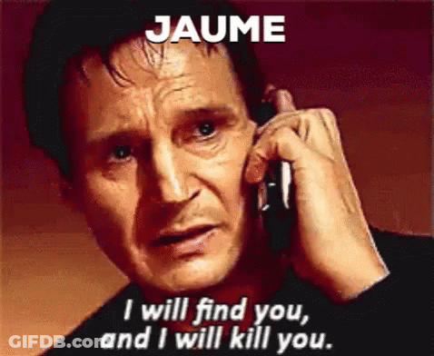 Man Talking On Cell Phone Jaume I Will Find You And I Will Kill You GIF