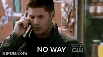 Man Talking On Cell Phone No Way GIF